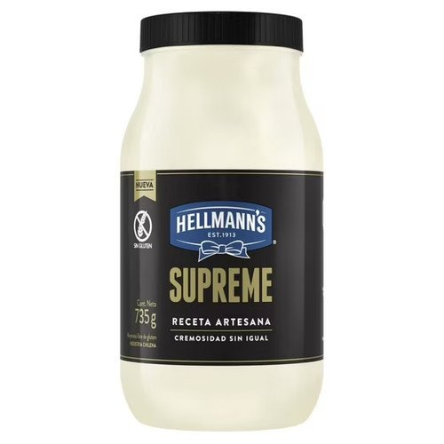 MAYONESA SUPREME PREMIUM HELLMANNS 12X735GR