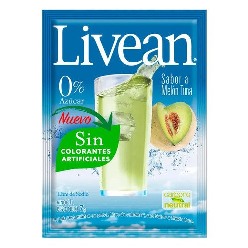 JUGO EN POLVO MELON TUNA LIVEAN NAC CN 10X7G
