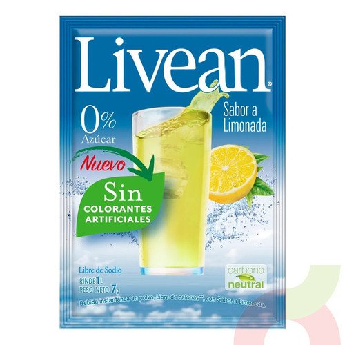 JUGO EN POLVO LIMONADA LIVEAN NAC CN 10X10X7G