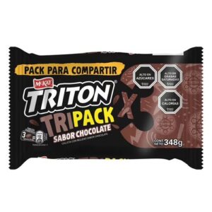 TRIPACK GALLETA TRITON CHOCOLATE 10X3X116GR