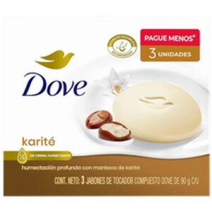 JABON BARRA KARITE DOVE 16X3X90GR