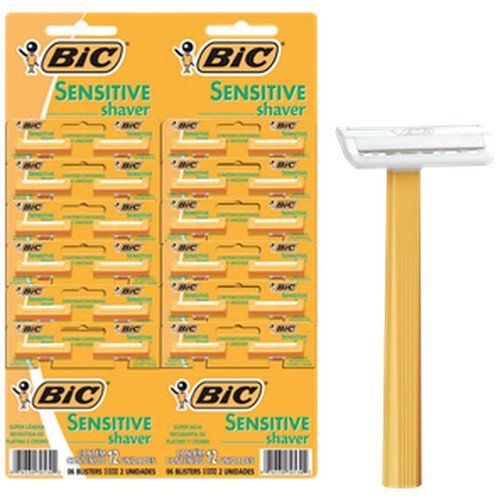 MAQUINA AFEITAR AMARILLA SENS BIC TIRA 24X12UN