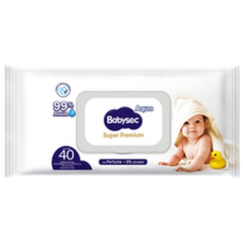 TOALLA HUMEDA SUP PREMIUM 99% AGUA BABYSEC 24X40UN