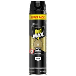 INSECTICIDA RAID MAX ARANAS AEROSOL 12X450 CC