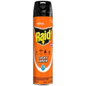 INSECTICIDA RAID CASA Y JARDIN AEROSOL 12X420CC