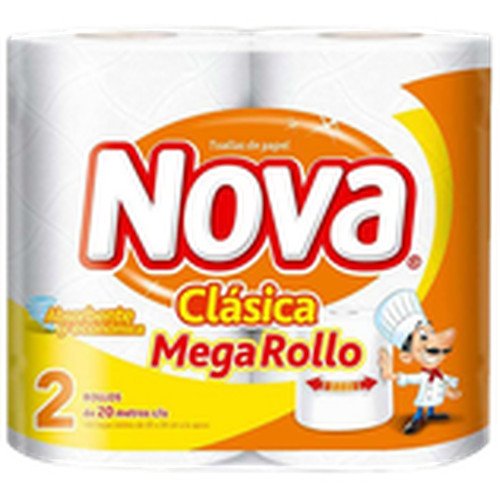 TOALLA PAPEL CLASICA NOVA 8X2ROLLOS 20 MT