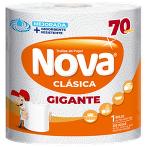 TOALLA PAPEL CLASICA NOVA 8X1 ROLLO 70 MT