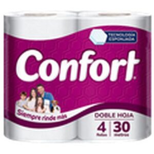 PAPEL HIGIENICO DOBLE/H 30 MT CONFORT 12X4 ROLLOS