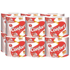 PAPEL HIGIENICO UNA HOJA FAJILLA CONFORT 4X12X50 M