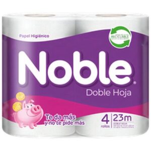 PAPEL HIGIENICO DOBLE/H 23MT NOBLE 10X4 ROLLOS