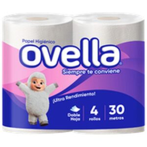 PAPEL HIGIENICO DOBLE/H 30MT OVELLA 10X4ROLLOS