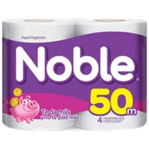 PAPEL HIGIENICO D/H NOBLE 8X4ROLLOS 50MTS