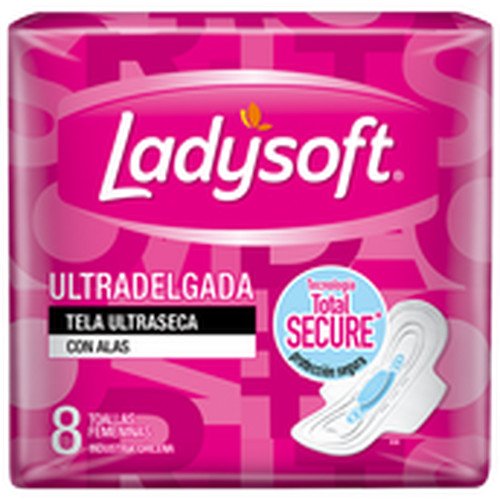 TOALLA FEMENINA ULTRA FINA MALLA LADYSOFT 12X16 UN