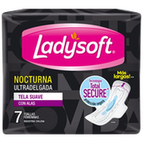 TOALLA FEMENINA UD TELA SUAVE C/A LADYSOFT 24X7UN