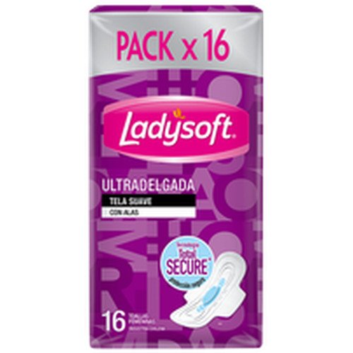 TOALLA FEMENINA UD TELA SUAVE LADYSOFT 12X16UN