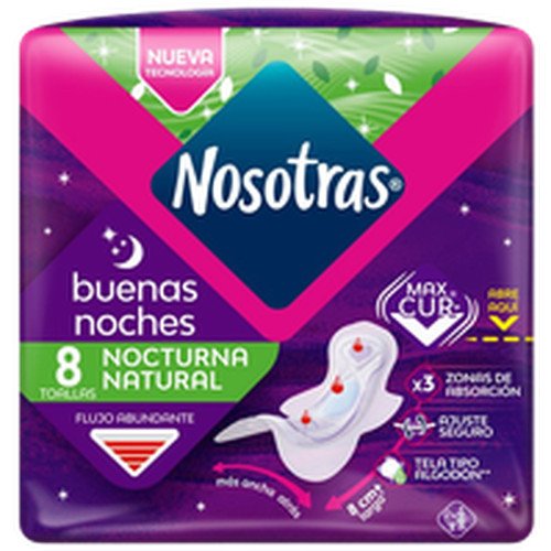 TOALLA FEMENINA MALLA C/ALAS BN NOSOTRAS 12X8UN