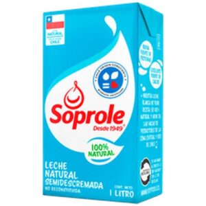 LECHE SEMIDESCREMADA SOPROLE 12X1LT