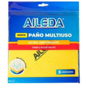 PANO AMARILLO ABSORBENTE AILEDA 50X3UNDS