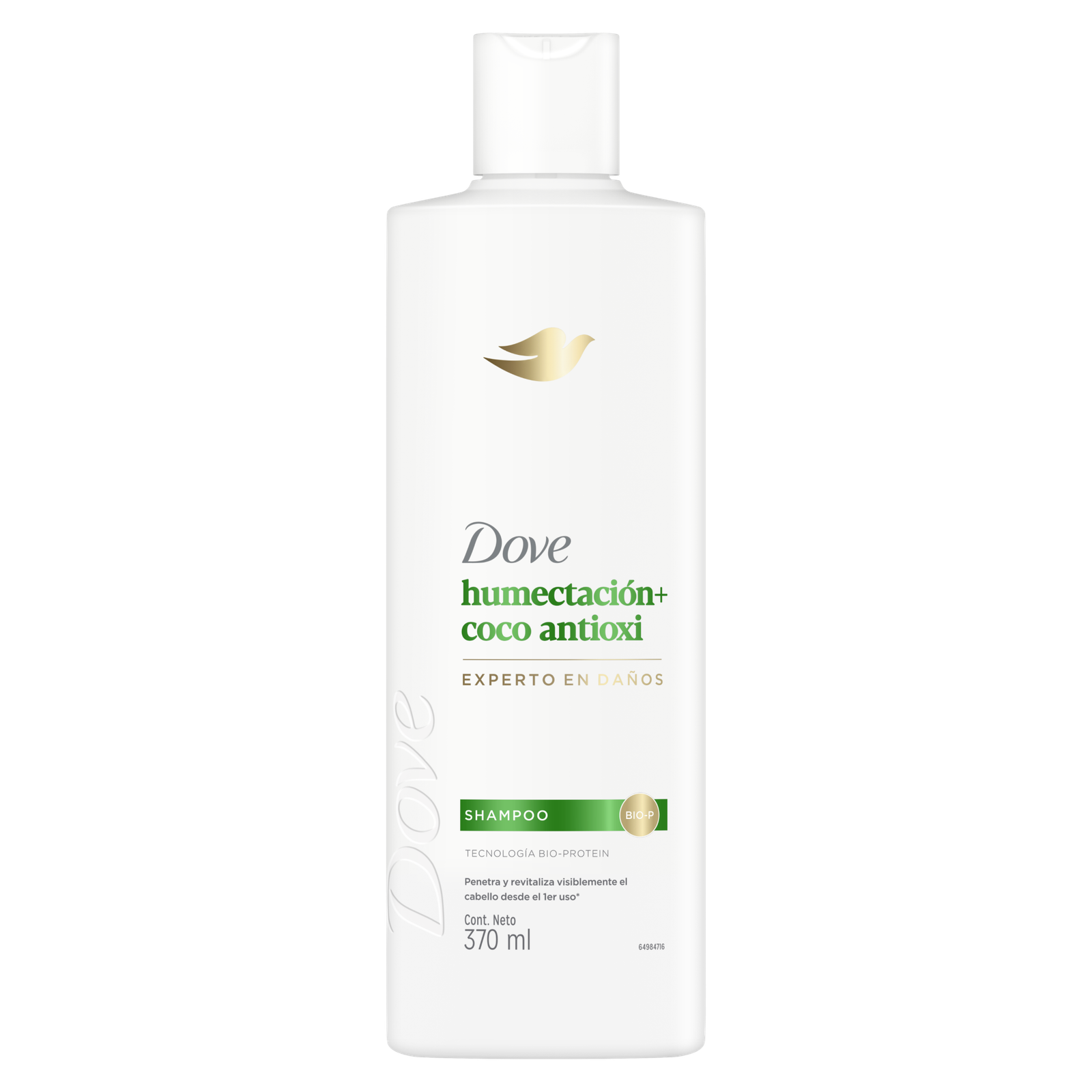 Shampoo Humectación Coco y Antioxidantes Dove 370 ml